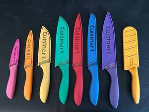 Colorful Cuisinart Knife Set w Pure Komachi 2 - 8-Inch Blade, C7714PMMCPC-8SL