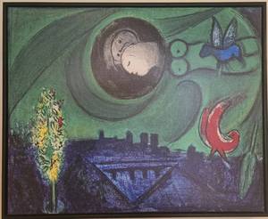 Marc Chagall Quai de Bercy Reproduction Canvas Lithograph (1954)