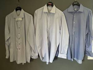 Sam Surin Bespoke Shirts - Custom Made Fine Fabric Mens XXL (Lot of 3)