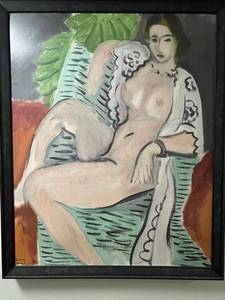 Henri Matisse - Draped Nude Screen Print on Canvas, 26 x 32 in, Framed