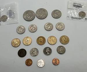 US Coins Bundle - Vintage wheat penny  & Modern, Face Value $12.67