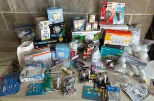 Light Bulbs - Assorted LED & Halogen (PhilipsGESylvania) & Batteries