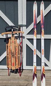 Vintage Winter - Never Used Kneissl Race Skis & Classic Racer Sled