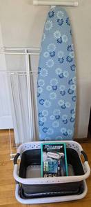 All Things Laundry - Ironing Board, Drying Rack, 2 Laundry Baskets, Conair Turbo ExtremeSteam Steamer