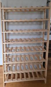 Natural Pine Wooden Wine Bottle Rack Stand - 7 Shelves wBottle Slots
