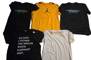 Michael JORDAN Yellow Tee, Chagall Guevara & Other Tees - 5 Mens T-Shirts
