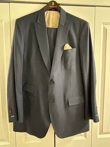 Sam Surin Bespoke Tailors NavyCharcoal Suit - 48XL (50in Chest), 27in Sleeve, 36in Jacket, Waist 43in x 31in Inseam