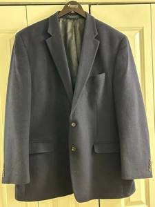 Lauren Ralph Lauren Wool Silk Cashmere Jacket - Navy - Mens 48L