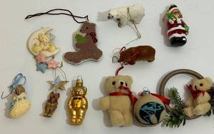 Bear Christmas Ornaments - Teddy, Polar & Grizzly Bears - Good Condition
