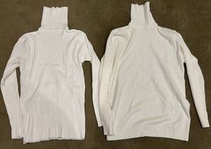 New Mens Soft Acrylic Turtleneck Sweaters - Ribbed & Smooth, Size Large