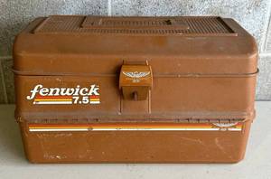 Fenwick 7.5 Tackle Box with Lures - Vintage Yellow Organizer Case