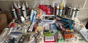 Caulking & Handyman Supplies Lot - DAP & Sikaflex Sealants, Weatherstripping, Pads
