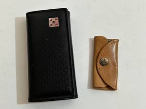 New METROCITY Trifold Key Wallet 4 x 2 in & Vintage Soft Leather Small Key Wallet