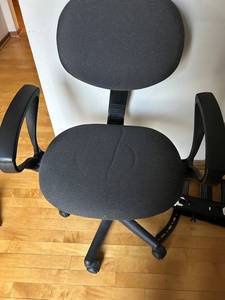 Tech Office Chair - Contemporary Style, Gray Fabric, 5-Star Base