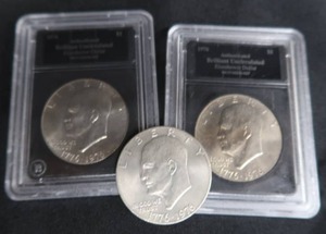 3 1976 EISENHOWER DOLLARS