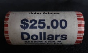 MINT ROLL OF JOHN ADAMS DOLLARS