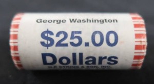 MINT ROLL OF GEORGE WASHINGTON DOLLARS 2007