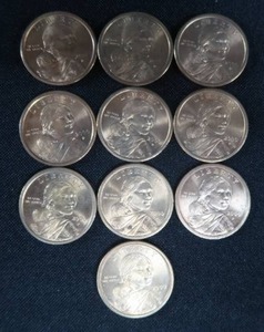 10 - 2000P SACAGAWEA DOLLARS