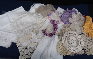 LARGE LOT OF 35 PIECES OF HARDANGER EMBROIDERY
