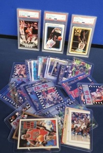 MICHAEL JORDAN CARDS LOT WITH SOME PSA GRADED CARDS