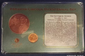 ABE LINCOLN ENCASED COINS