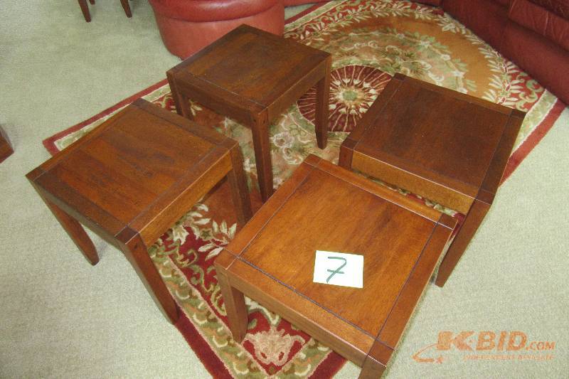 lot 7 image: 4 Solid Wood tablesCoffee Table