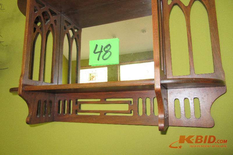 lot 48 image: Wall Shadow box with Mirrored Back and open sides