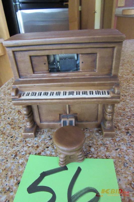 lot 56 image: Piano Music box with Seat