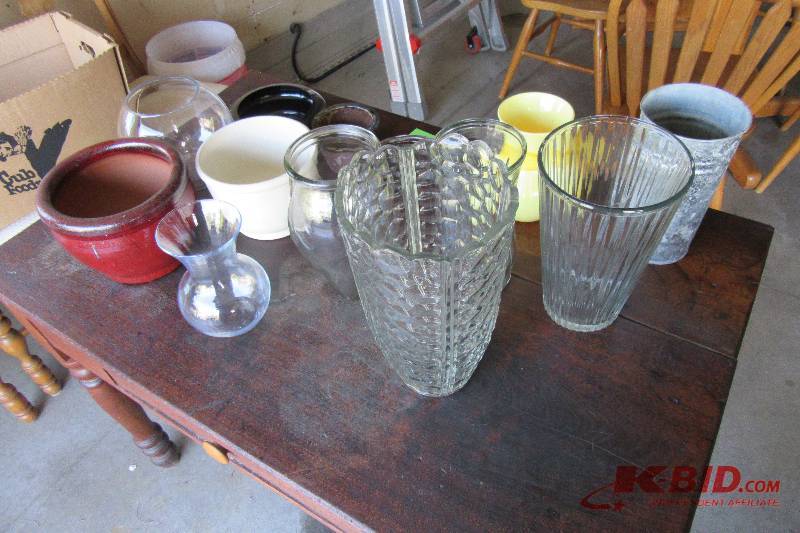 lot 63 image: Box of Vases and Planters