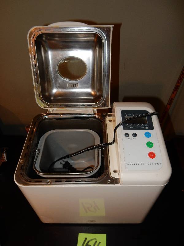 lot 154 image: William Sonoma Bread Maker