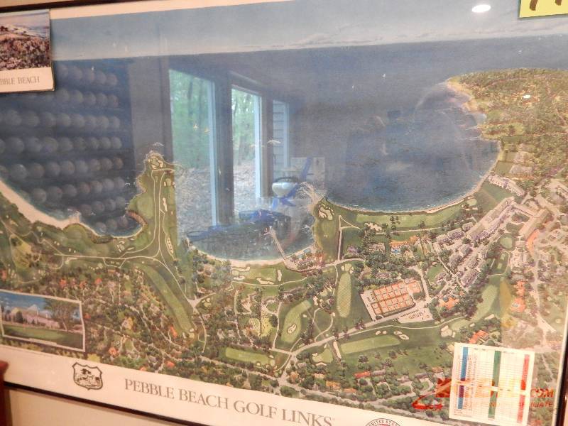 lot 175 image: Pebble Beach Golf Links Framed poster