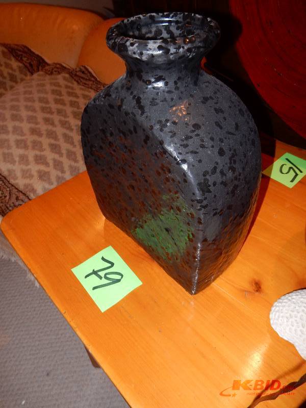 lot 79 image: Beautiful LARGE decorative bottle..Black Pottery