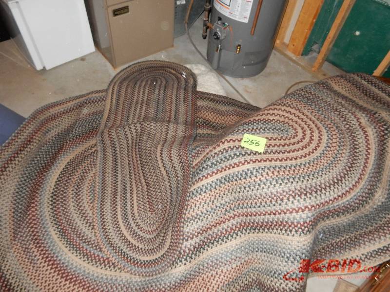 lot 256 image: 2 matching braided rugs