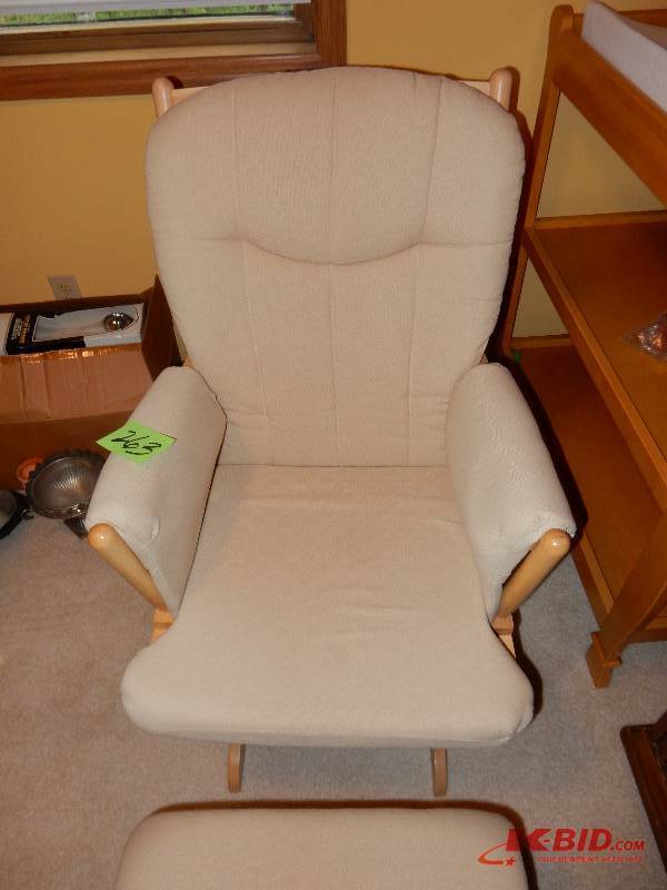 lot 263 image: Glider with Ottoman