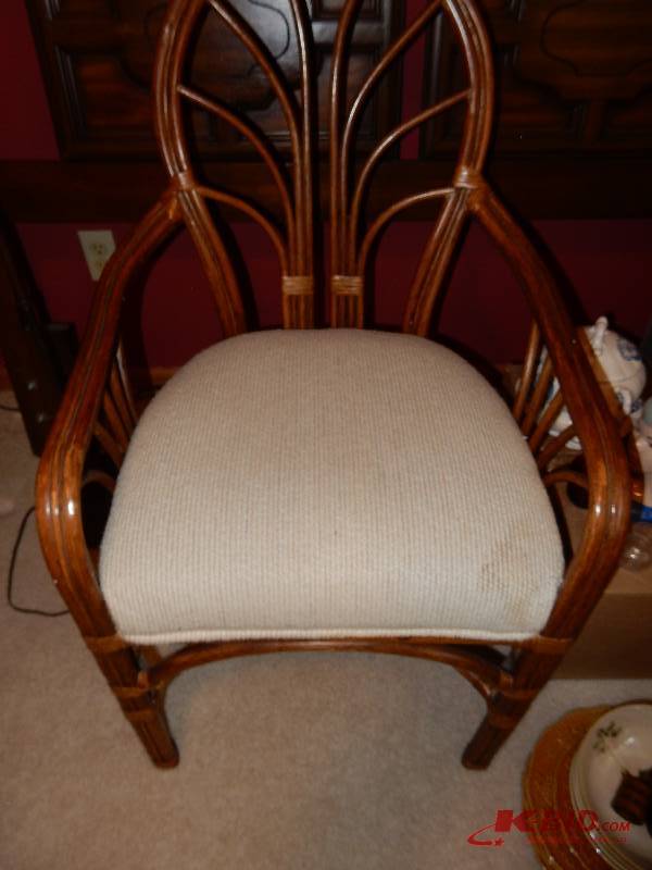 lot 266 image: Nice Bent wood chair with upholstered seat.