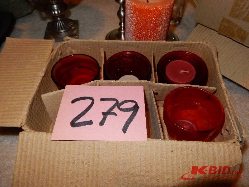 lot 279 image: Misc. candle type items