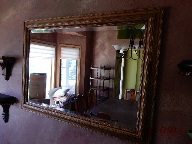 lot 295 image: Beautiful Beveled Mirror with Intricate designed frame