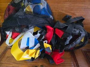 Flag Football Game Without the Ball, Just the Flags