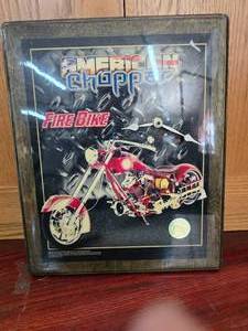 Collectible American Choppers Fire Bike Themed Wall Clock- UNTESTED