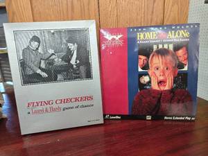 Home Alone 1991 LaserDisk and Laurel & Hardy Flying Checkers A Game Of Chance