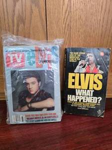 Vintage TV Guides Featuring Elvis, Elvis What Happened Book