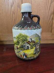 Hand Painted Growler, Moonshine Jug