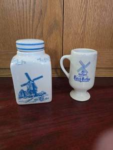 Vander mint Dutch Coffee Cup, and Dutch Chocolate Liqueur Jar
