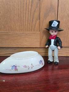 2010 Madame Alexander Mad Hatter Doll, Glass Trinket Dish