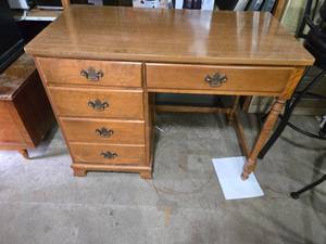 Wooden Desk with Drawers