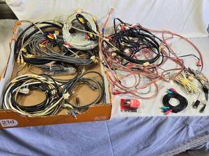 Assorted Audio and Video Cables and Connectors