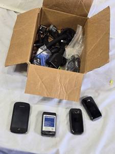 Samsung and LG Phones with Accessories, Chargers, and Battery