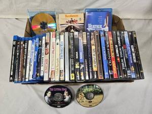 Lot of DVDs and Blu-rays including Journey to the Center of the Earth 3D, The Whole Nine Yards, and Beethoven