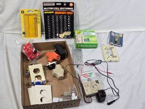 GE Halogen Bulbs, Battery Tester, and Electrical Accessories