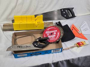 Diablo Demo Demon Circular Saw Blade, Buck Bros. Saw, and Miscellaneous Hand Tools